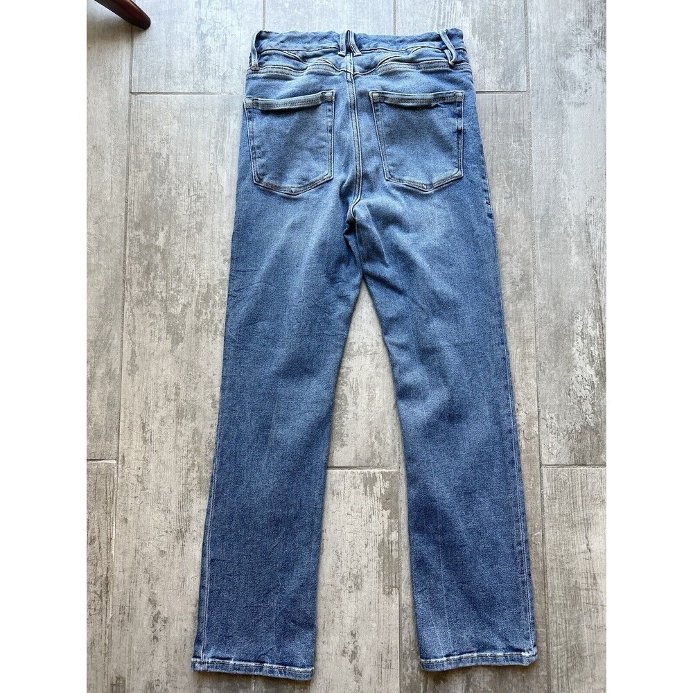 Good American GOOD LEGS STRAIGHT JEAN GSPBY941T Deco Yoke High Rise Stretch 2 26 - Picture 15 of 15